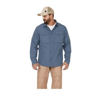 Brothers and Sons Dobby Performance Long Sleeve Button Down Indigo Size XXL